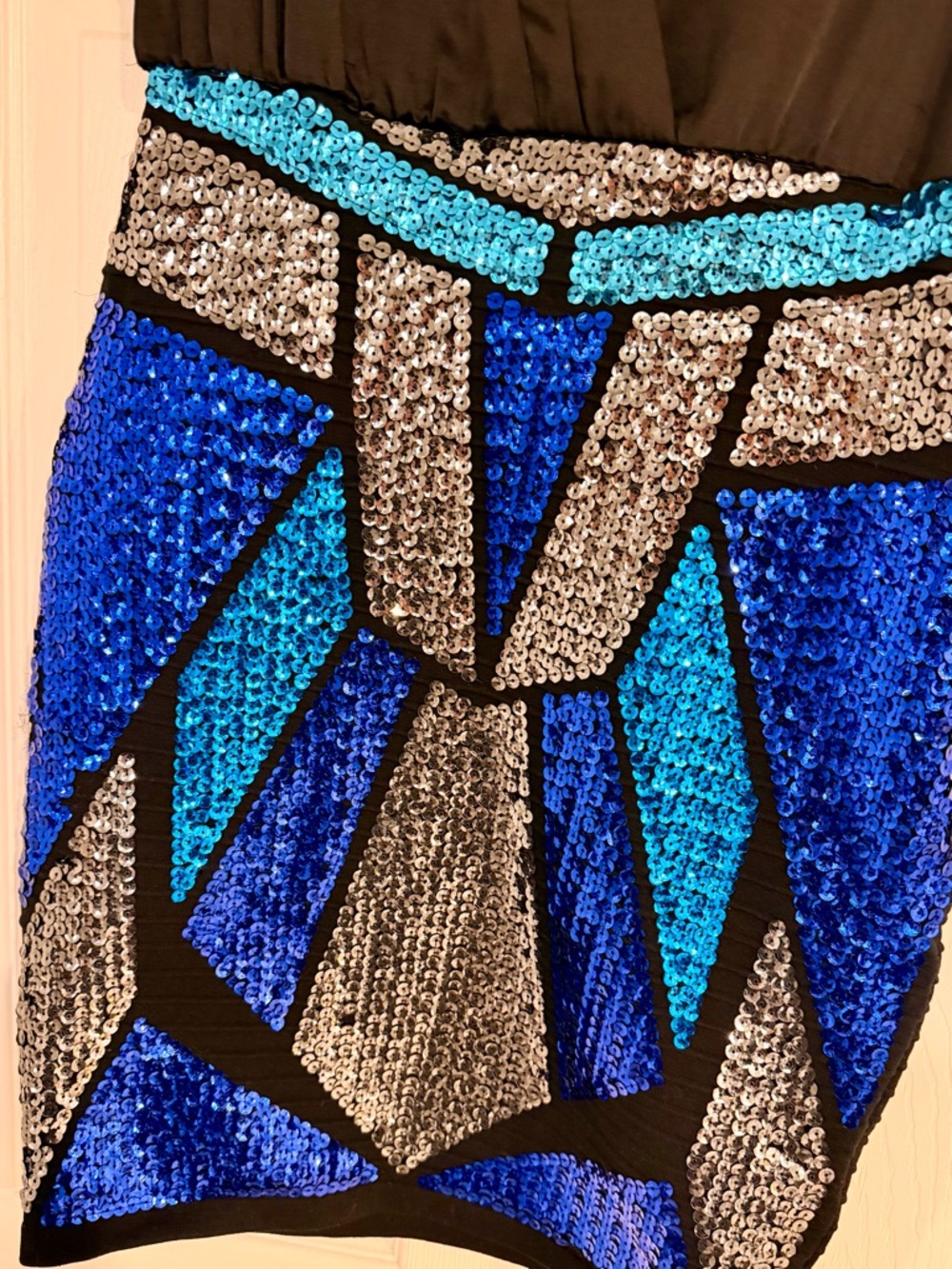 WOW couture Black Sequin Bodycon Style Cocktail Dress. H - Picture 10 of 12